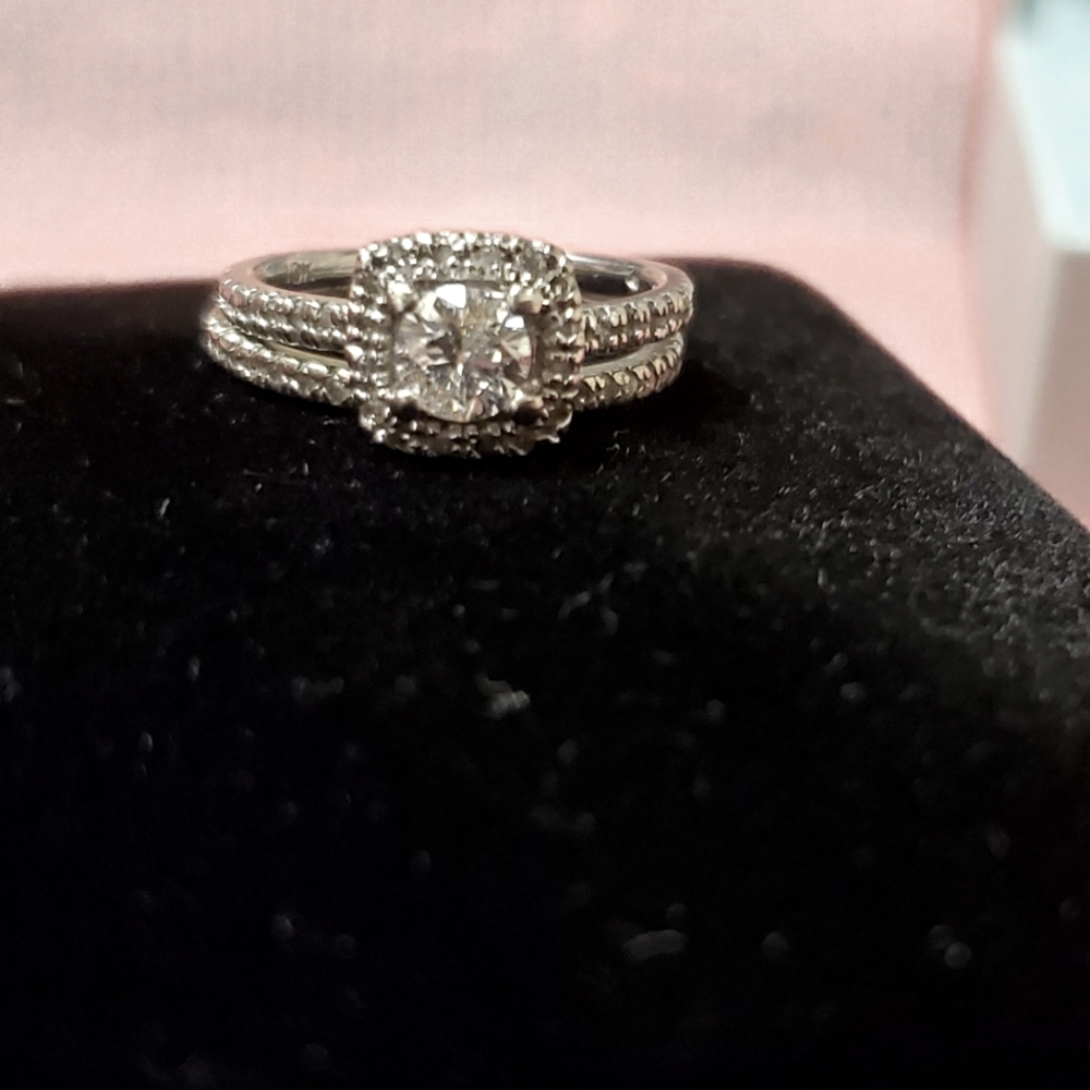 Diamond Engagement Ring and Band